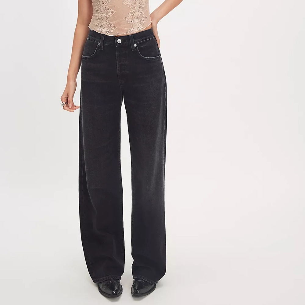 Citizens Of Humanity Annina Straight Leg Jeans - Faded Black